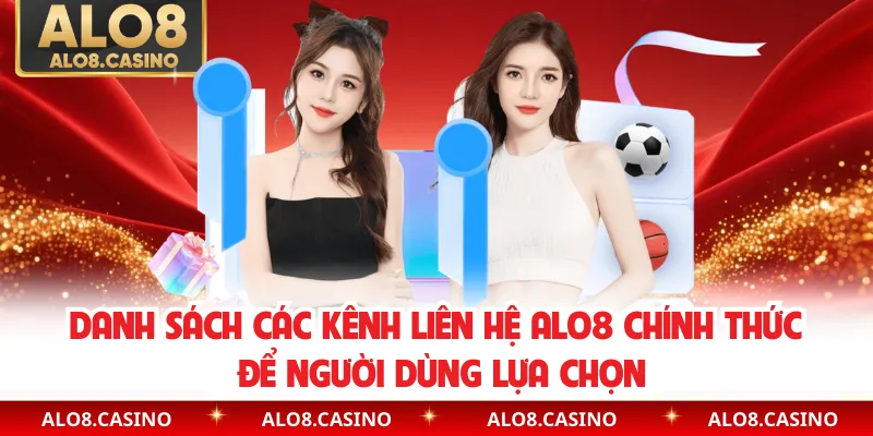 Danh sách các kênh liên hệ ALO8 chính thức để người dùng lựa chọn