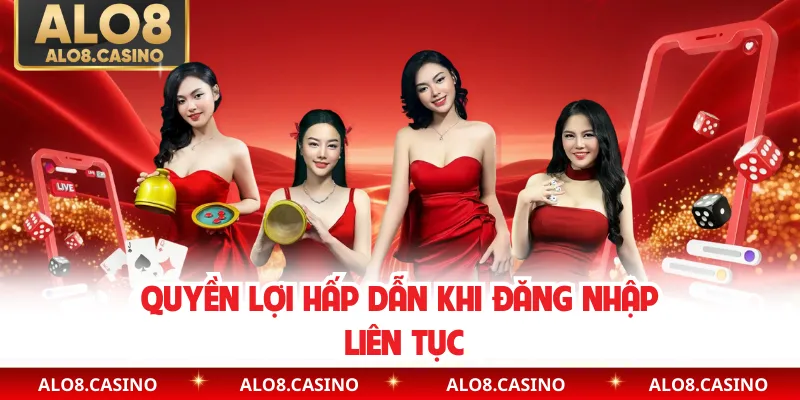 Quyền lợi hấp dẫn khi đăng nhập liên tục